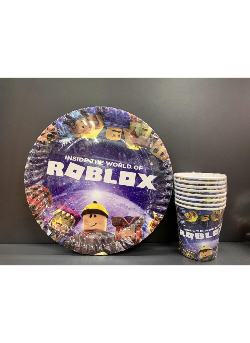 My Party Ready roblox Concept Cardboard Plate Cup Set 