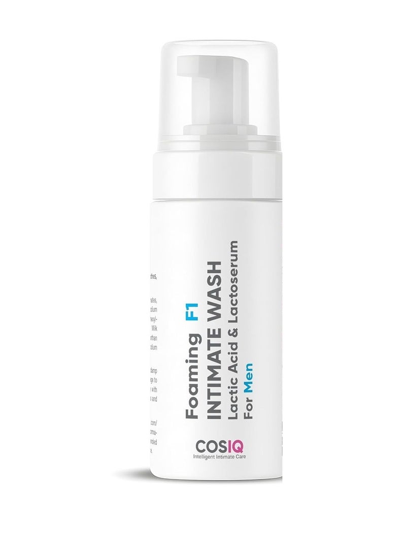 CosIQ Cos-IQ foaming f1 Intimate Wash for Men, 100ml | Hygiene Wash with Lactic Acid & Lactoserum | Men Genital Wash| - Image 1