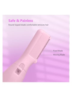 SYOSI Eyebrow Hair Removal for Women, Upgraded Mini Portable Eyebrow Trimmer, Painless Face Hair Shaver Electric Eyebrow Razor for Brows Face Cheek Lips Peach Fuzz  - Image 3