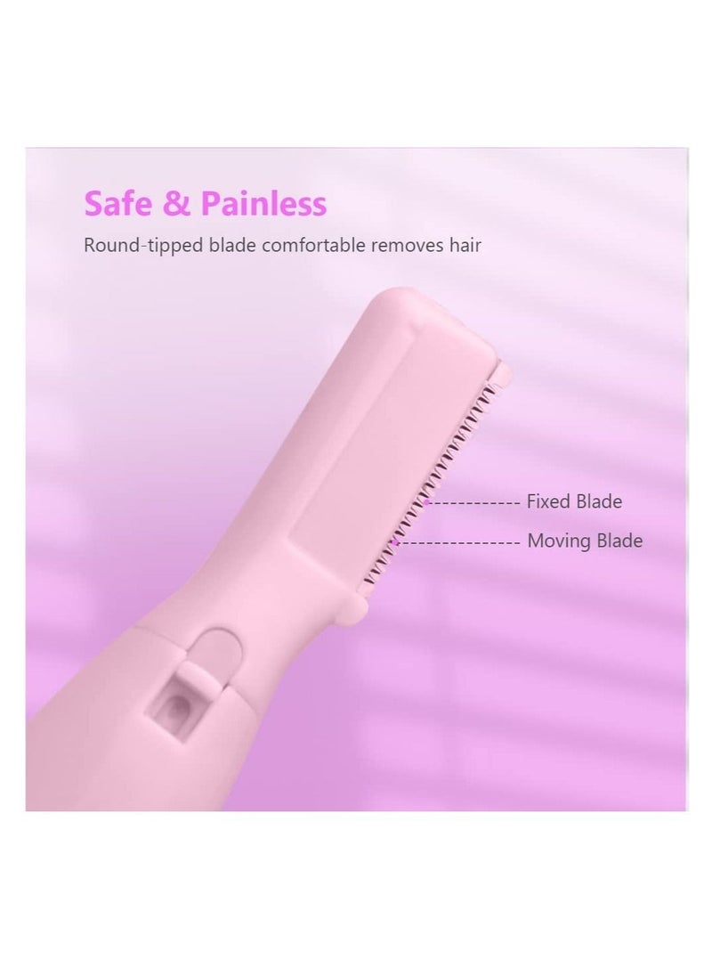 SYOSI Eyebrow Hair Removal for Women, Upgraded Mini Portable Eyebrow Trimmer, Painless Face Hair Shaver Electric Eyebrow Razor for Brows Face Cheek Lips Peach Fuzz  - Image 3