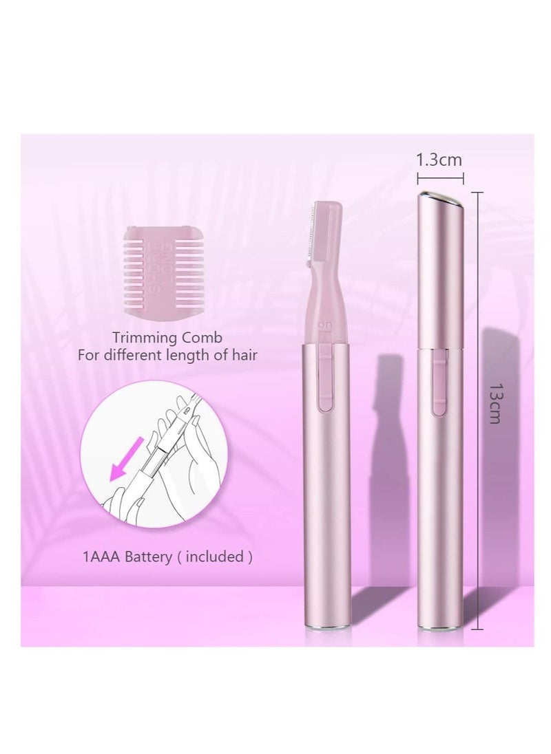 SYOSI Eyebrow Hair Removal for Women, Upgraded Mini Portable Eyebrow Trimmer, Painless Face Hair Shaver Electric Eyebrow Razor for Brows Face Cheek Lips Peach Fuzz  - Image 4