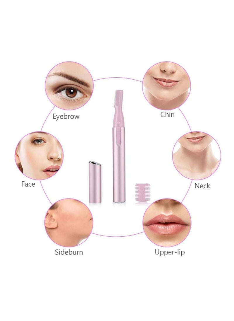 SYOSI Eyebrow Hair Removal for Women, Upgraded Mini Portable Eyebrow Trimmer, Painless Face Hair Shaver Electric Eyebrow Razor for Brows Face Cheek Lips Peach Fuzz  - Image 5