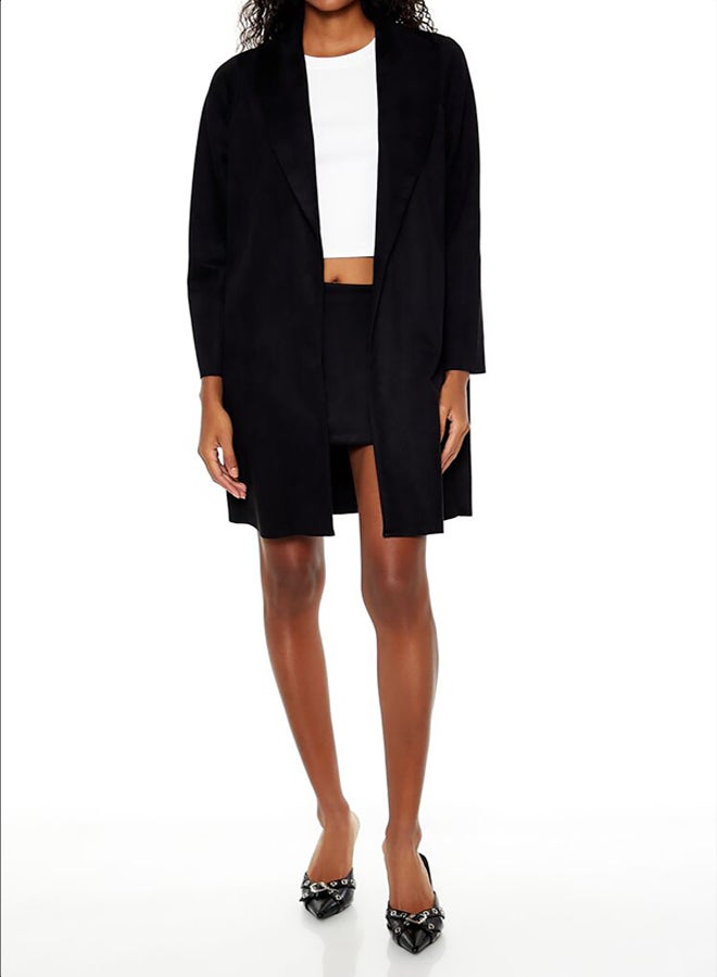 FOREVER 21 Faux Suede Open-Front Trench Coat - Image 2