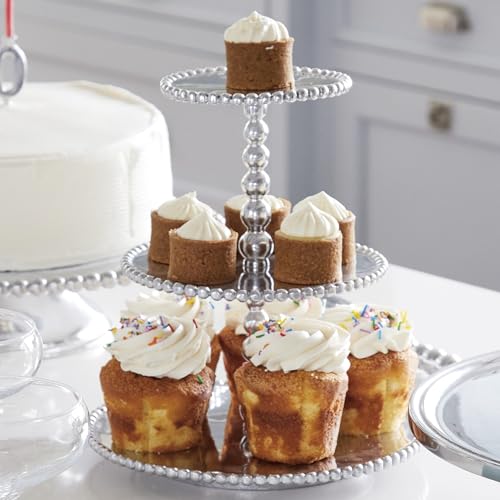 Mariposa Pearled 3-Tiered Cupcake Server - Image 4
