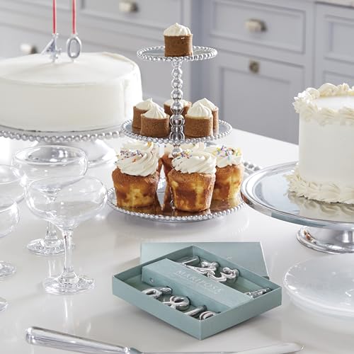 Mariposa Pearled 3-Tiered Cupcake Server - Image 2