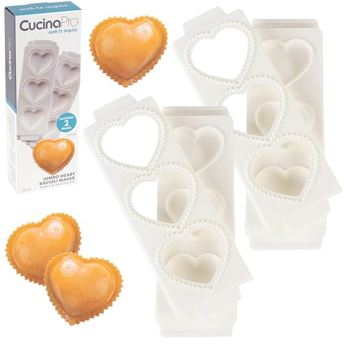 CucinaPro Jumbo Ravioli Molds (2 Pack)- XL 2.5" Round - Homemade Filled Pasta Maker - 2 Piece Tray & Press makes 3 Raviolis at a Time, Easy to Use & Clean- Add Fun to Your next Holiday Italian Pasta Night, Gift - Image 1