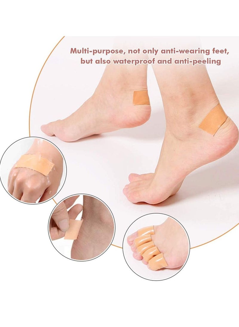 KASTWAVE Foot Hand Care Protector Sticker, 4 Rolls Heel for Men and Women Heel Sticker Silicone Gel Protector, Waterproof Foam Heel Sticker Tape  - Image 3