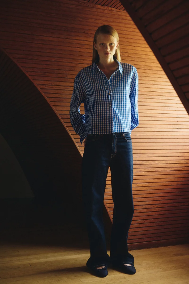 H&M Short cotton poplin shirt