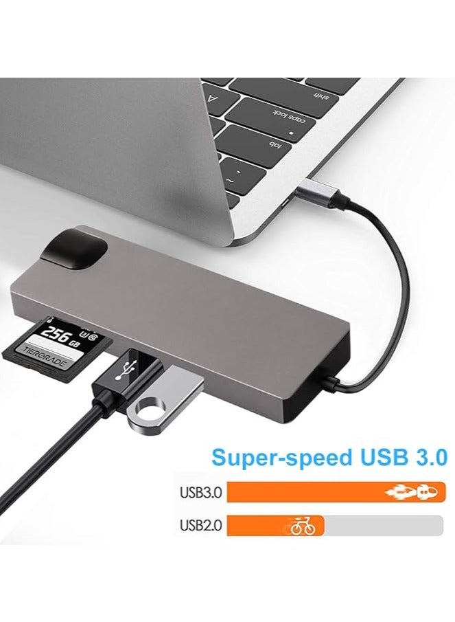 general 8-in-1 USB C Hub, Type-C Hub Adapter with 4K HDMI, 1080P VGA, 2 USB 3.0 ports, Type C PD, Gigablit Ethernet, compatible with MacBook pro, Dell, HP and more Type C devices. - Image 3