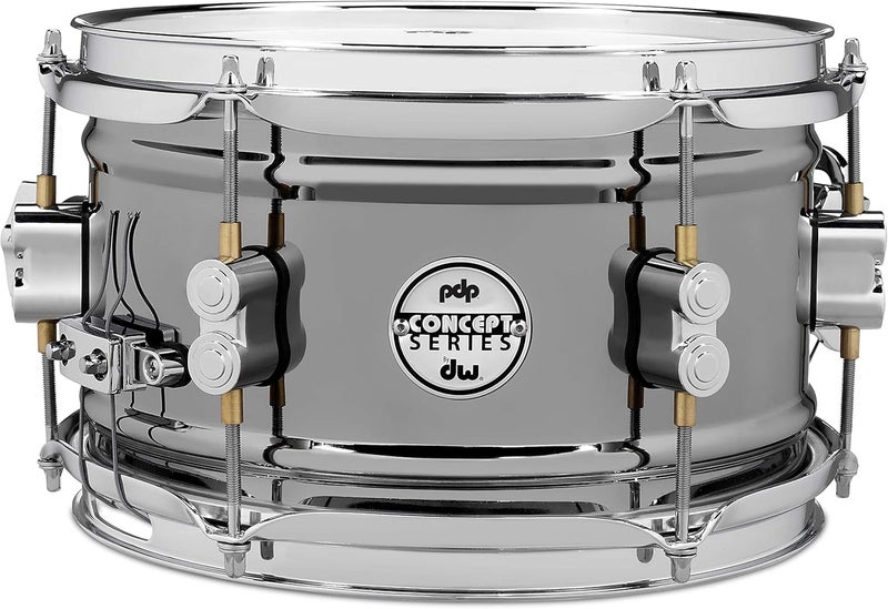 Pacific Drums Concept Series Black Nickel Over Steel Snare Drum, 6"X10" - Image 1
