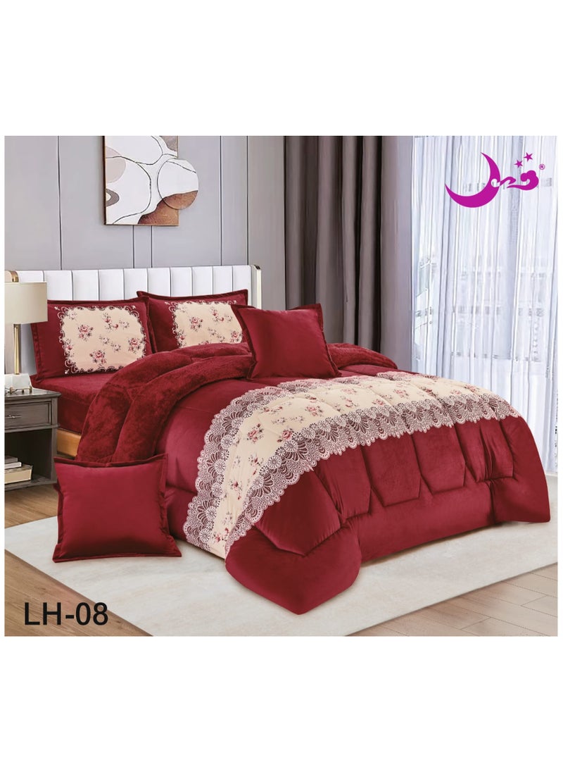 6 Piece Winter Royal Comforter One Velvet Side And One Side Fur King Size 230x250 cm - pzsku/Z437610948ABE02F195ECZ/45/_/1728714475/59c46438-7374-482d-aed8-048cf814dc1d