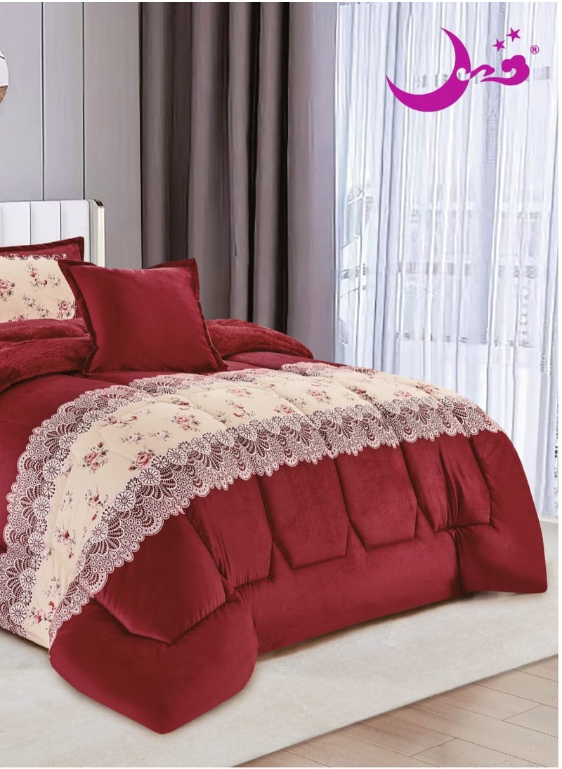 6 Piece Winter Royal Comforter One Velvet Side And One Side Fur King Size 230x250 cm - pzsku/Z437610948ABE02F195ECZ/45/_/1728714487/d316dc06-b590-4bc7-8cf7-af460f6dba0c