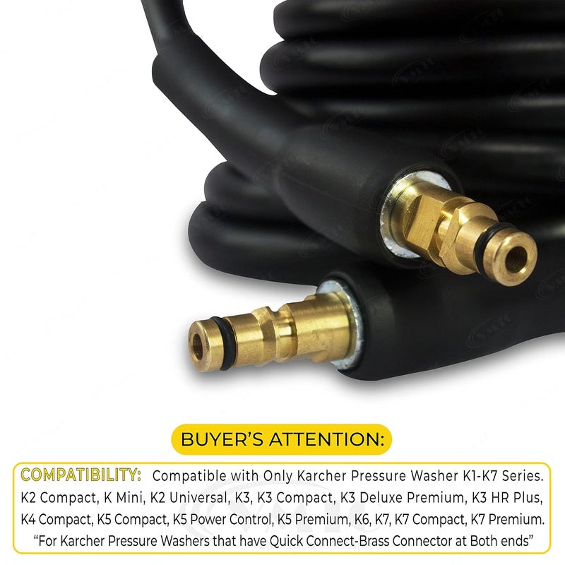 VMTC خرطوم VMTC للتوصيل السريع QCQC متوافق مع غسالة السيارات كارتشر K Series عالية الضغط K1K7 بطول 10 متر - Image 2