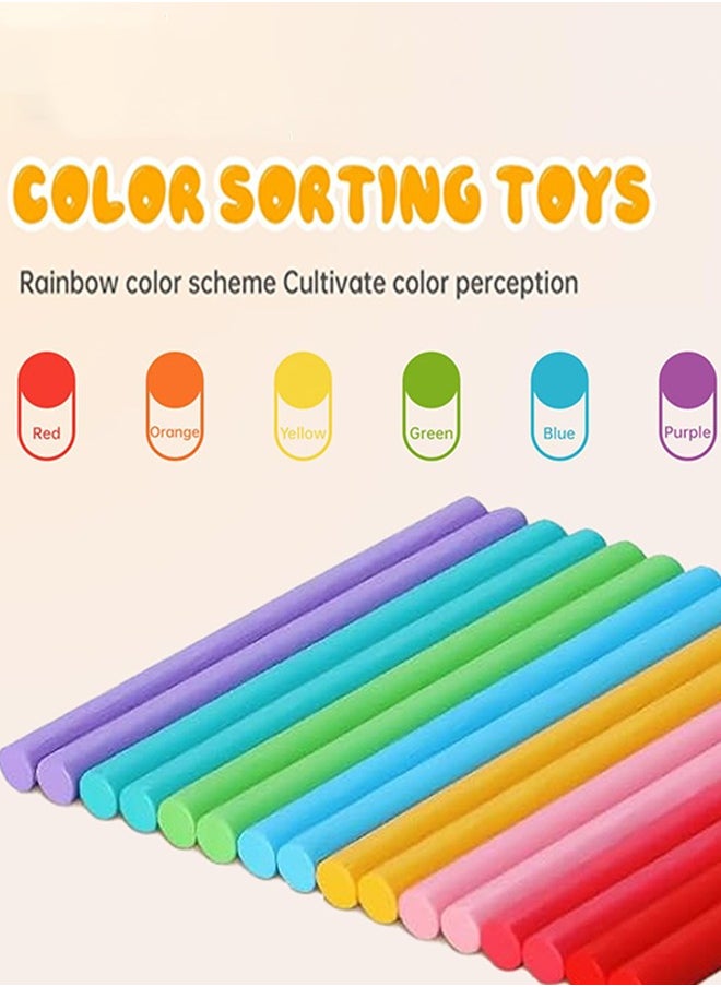 Garlo Montessori Toys for 3 Year Old, Play Wooden Toddler Educational Toys Color Sorting Preschool Learning Activities, Fine Motor Skills Sensory Toys for Toddlers 3-5 Girl Boy Birthday Gifts  - Image 2
