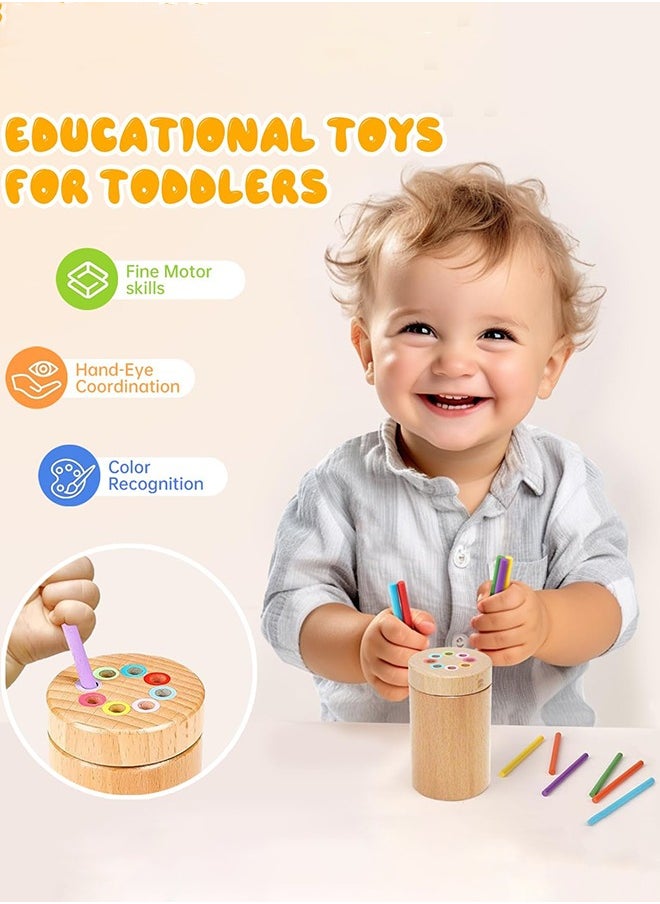 Garlo Montessori Toys for 3 Year Old, Play Wooden Toddler Educational Toys Color Sorting Preschool Learning Activities, Fine Motor Skills Sensory Toys for Toddlers 3-5 Girl Boy Birthday Gifts  - Image 4