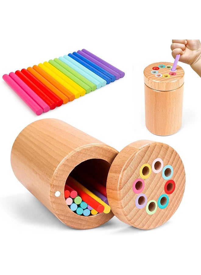 Garlo Montessori Toys for 3 Year Old, Play Wooden Toddler Educational Toys Color Sorting Preschool Learning Activities, Fine Motor Skills Sensory Toys for Toddlers 3-5 Girl Boy Birthday Gifts  - Image 1