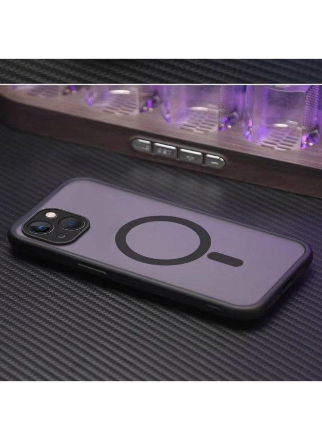 Black Magnetic MagSafe Phone Case for iPhone 15, Shockproof Protective Cover with Camera Protection, Slim Matte Anti-Fingerprint Case - Image 3
