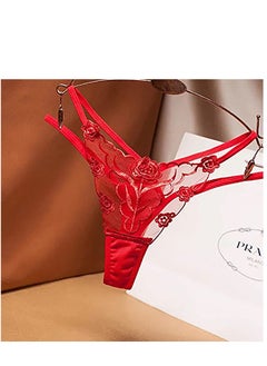 KASTWAVE 3 Pack Women Mesh Thong Floral G-string Panties Knickers Lingerie Underwear  - Image 3