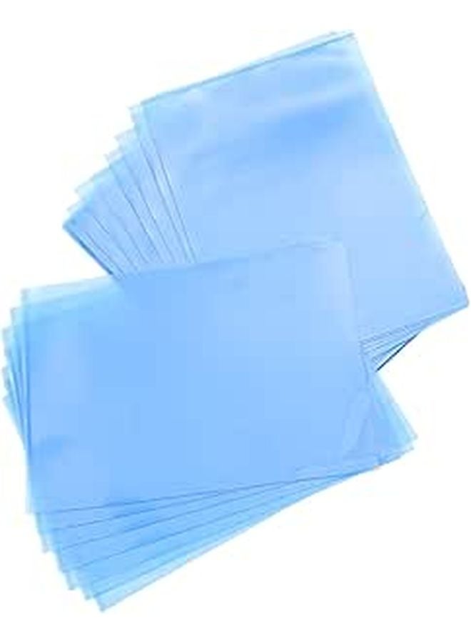 Blue Plastic A4 Document Folders with L Shaped Pocket 30pcs Receipt Organizer - Image 1