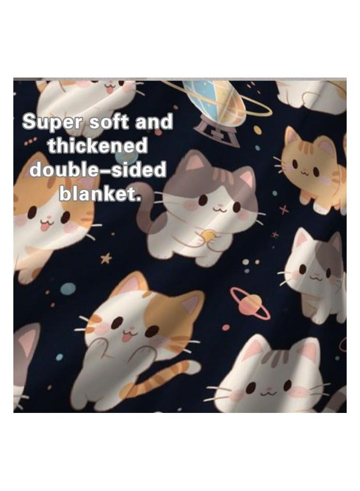 general Children's or student cartoon flannel thin blanket (warm and comfortable, suitable for sleep, games) 100cm*150cm - Image 1