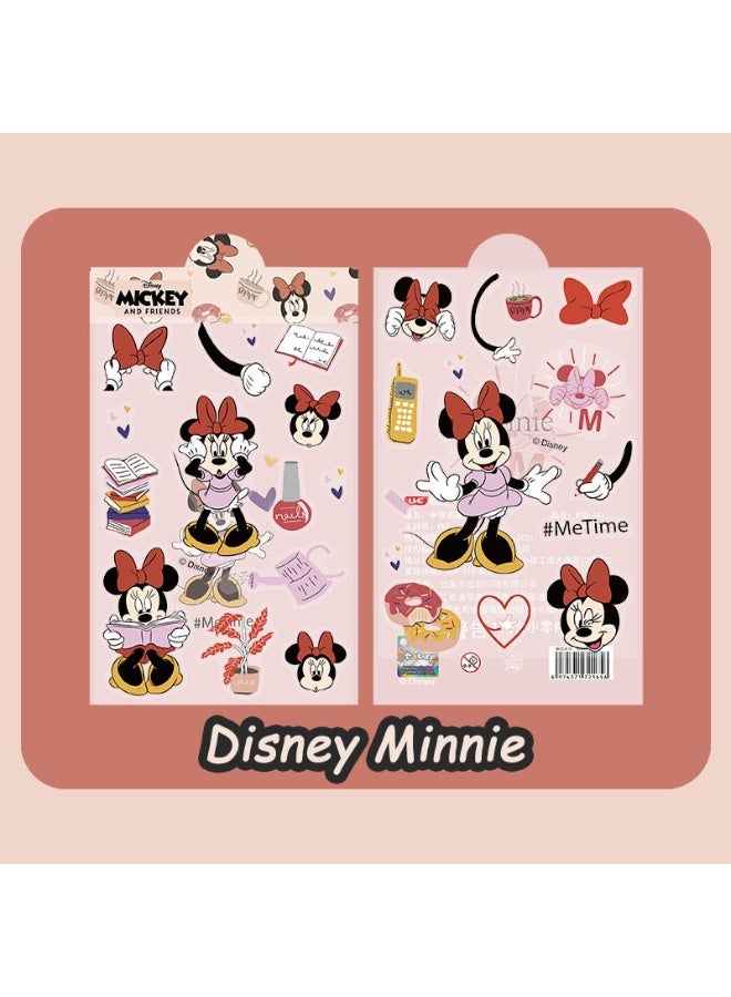 NIBEMINENT 2 Pcs Disney Minnie Deco Kit Waterproof Stickers, High Definition Printing Bright Colors, Suitable for Laptop Skateboard Luggage Water Bottle Guitar DIY - Image 1