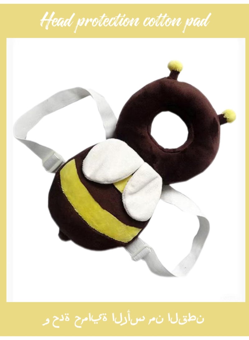 OUTAD Soft Cotton Toddler Baby Head Protection Pad，Unique Shaped Baby Head Guard with Adjustable Safety Straps，Crawling Walking Car Seat Stroller Accessories - Image 1