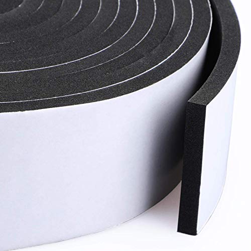 Rpi shop متجر Rpi - شريط لاصق من الفوم الأسود ذو جانب واحد، شريط عزل فوم، 25 مم (عرض) × 3 مم (سمك الشكل) × 10 متر طول - Image 1