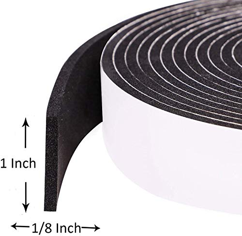 Rpi shop متجر Rpi - شريط لاصق من الفوم الأسود ذو جانب واحد، شريط عزل فوم، 25 مم (عرض) × 3 مم (سمك الشكل) × 10 متر طول - Image 2