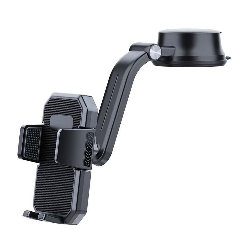 Black Car Dashboard Phone Holder with Improved Suction Cup One Button Release Adjustable Base - Image 2