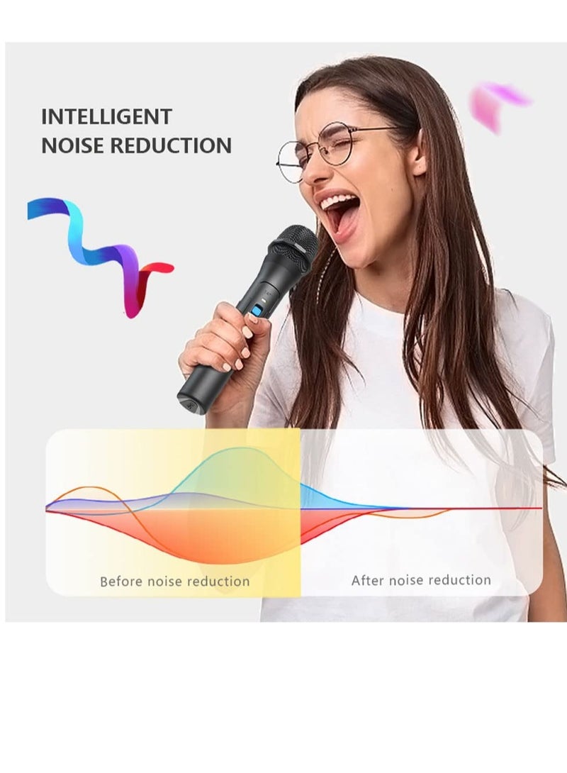 SYOSI Wireless Microphone, Handheld, Wireless Karaoke Microphone, Portable USB Reciver, Suitable for Singing, DJ Party, Speech, Wedding, Church - Image 2
