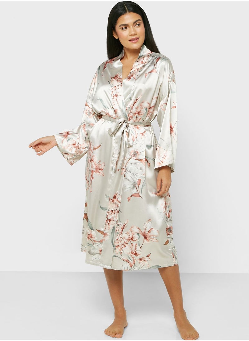 ELLA - Printed Night Robe - Image 1