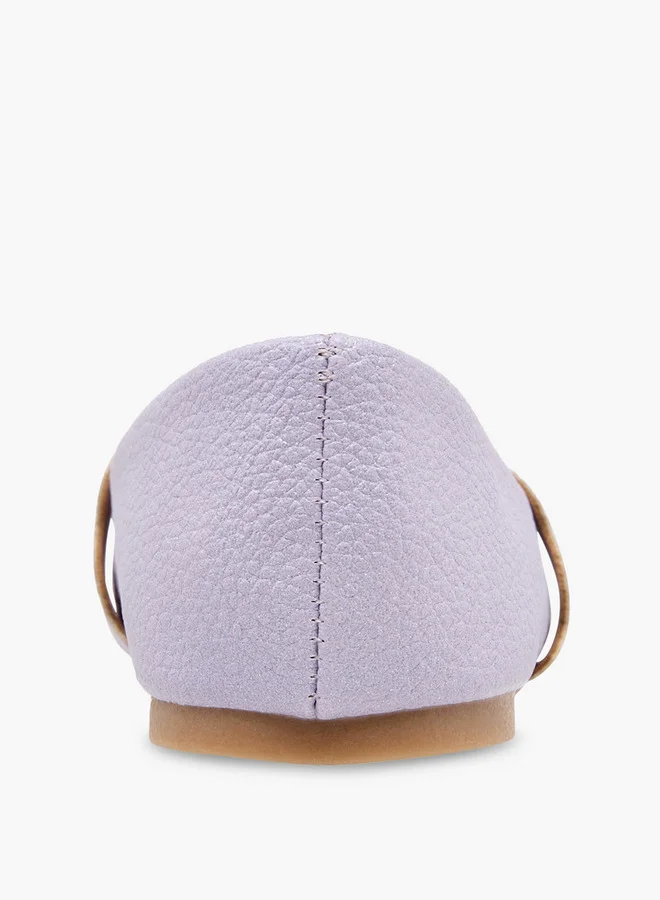 Flora Bella By Shoexpress Girls Textured Slip-On Ballerina Shoes