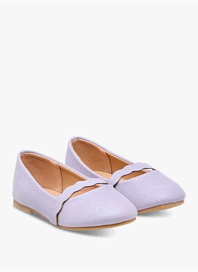 Flora Bella By Shoexpress Girls Textured Slip-On Ballerina Shoes