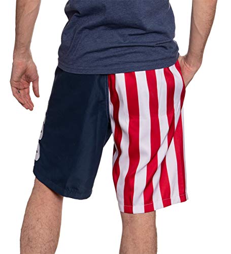 Calhoun Men's Americana USA Flag Fourth of July Swim Board Shorts (USA, Large) - Image 3