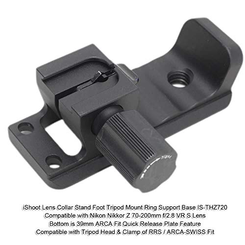 iShoot Metal Lens Collar Foot Stand Tripod Mount Ring Base Compatible with Nikon Nikkor Z 70-200mm f/2.8 VR S and Z 100-400mm F4.5-5.6 VR S, Lens Support Holder with Arca Fit Dovetail - Image 2