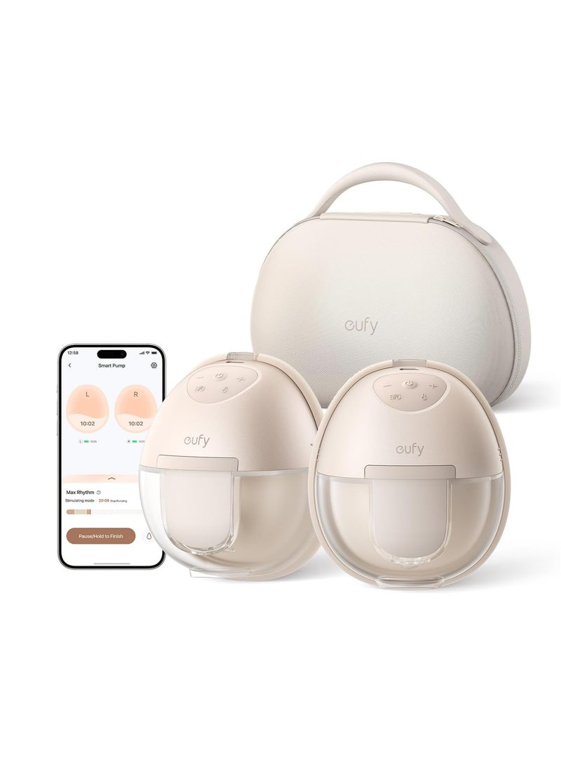 eufy eufy Wearable Breast Pump S1 Pro, Electric Hands-Free Breast Pump with Heating Technology, Portable Charging Case, App-Controlled Smart Rhythm, Hospital-Grade Suction, Leak-Proof and Ultra-Quiet  - Image 1
