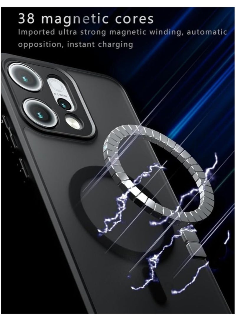 General Magnetic Case Compatible OPPO Reno 14 Pro 5G Case with Selected TPU Material and Four Corner Airbags Wireless Charging Shock and Drop Cover  - Image 5