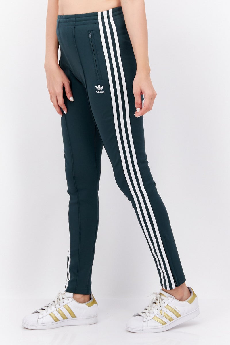 adidas Originals Women Sportswear Fit Drawstring Training Track Pants, Green  - Image 2