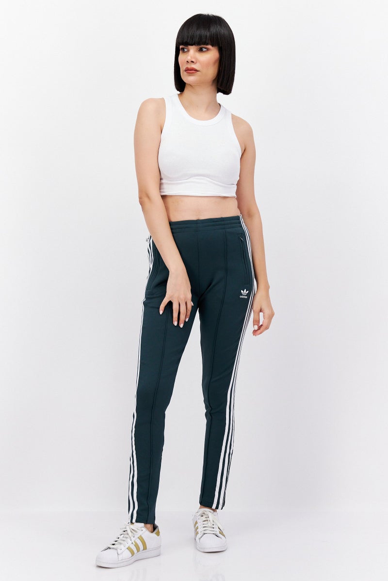 adidas Originals Women Sportswear Fit Drawstring Training Track Pants, Green  - Image 4