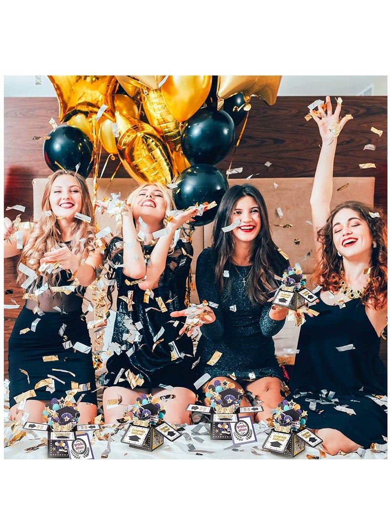 KASTWAVE بطاقة منبثقة للتخرج، بطاقة تهنئة ثلاثية الأبعاد مصنوعة يدويًا مع مغلف لخريجي الجامعات والمدارس الثانوية وبطاقات هدايا التخرج - Image 2