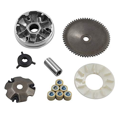 TRKIMAL مجموعة كاملة من محولات السرعة لمحرك Gy6 50cc/80cc 139QMB/147QMD، مجموعة عجلة القيادة للأداء 8.5 جرام رولرز قفل أمامي لـ سكوتر ATV و Gokart (GY6 50/80) - Image 1