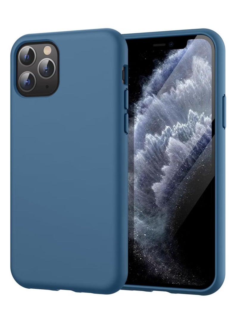 DUSALA iPhone 11 Pro Max Case, Liquid Silicone Phone Case for iPhone 11 Pro Max 6.5 Inch, Colorful Silky-Soft Protective Cover (Blue) - Image 1