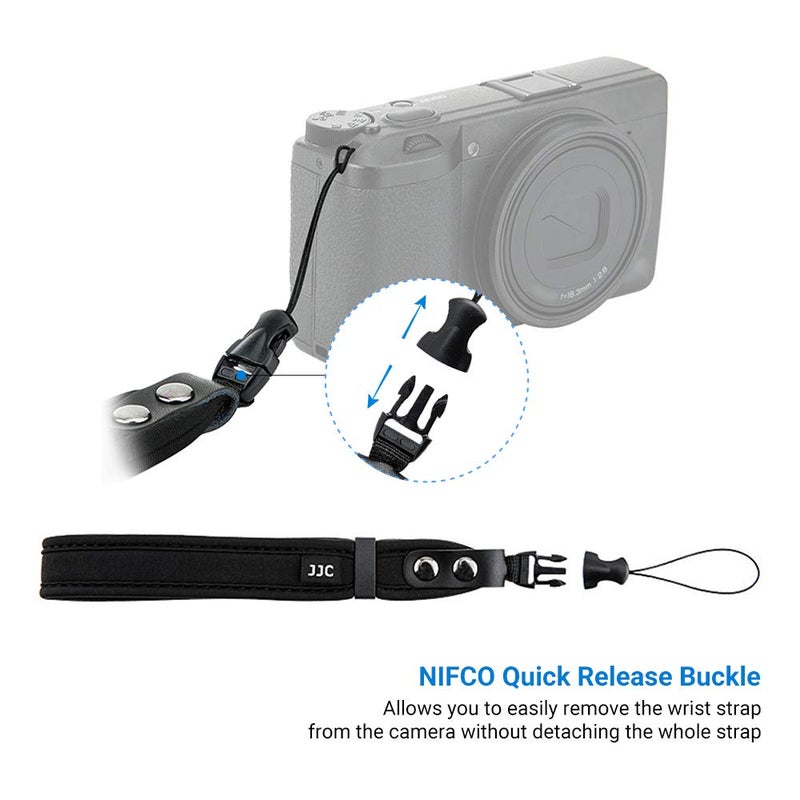 JJC Camera Wrist Strap,Soft Hand Strap for Canon EOS M200 M100 M10 M50 M5 M6 G1X G3X G9X G5X Mark II III Sony RX100 VII VI V VA IV III ZV-E1 ZV-E10 Rioch GR III HDF GR IIIx HDF Olympus TG-7 TG-6 and More - Image 3