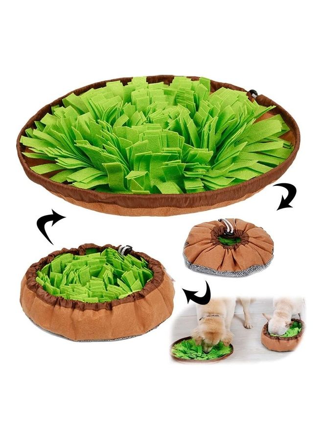 NIBEMINENT Pet Snuffle Feeding Training Mat Brown/Green - Image 1