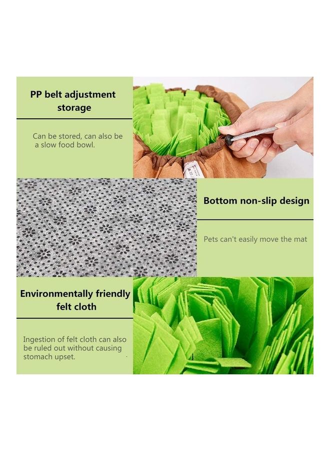NIBEMINENT Pet Snuffle Feeding Training Mat Brown/Green - Image 4