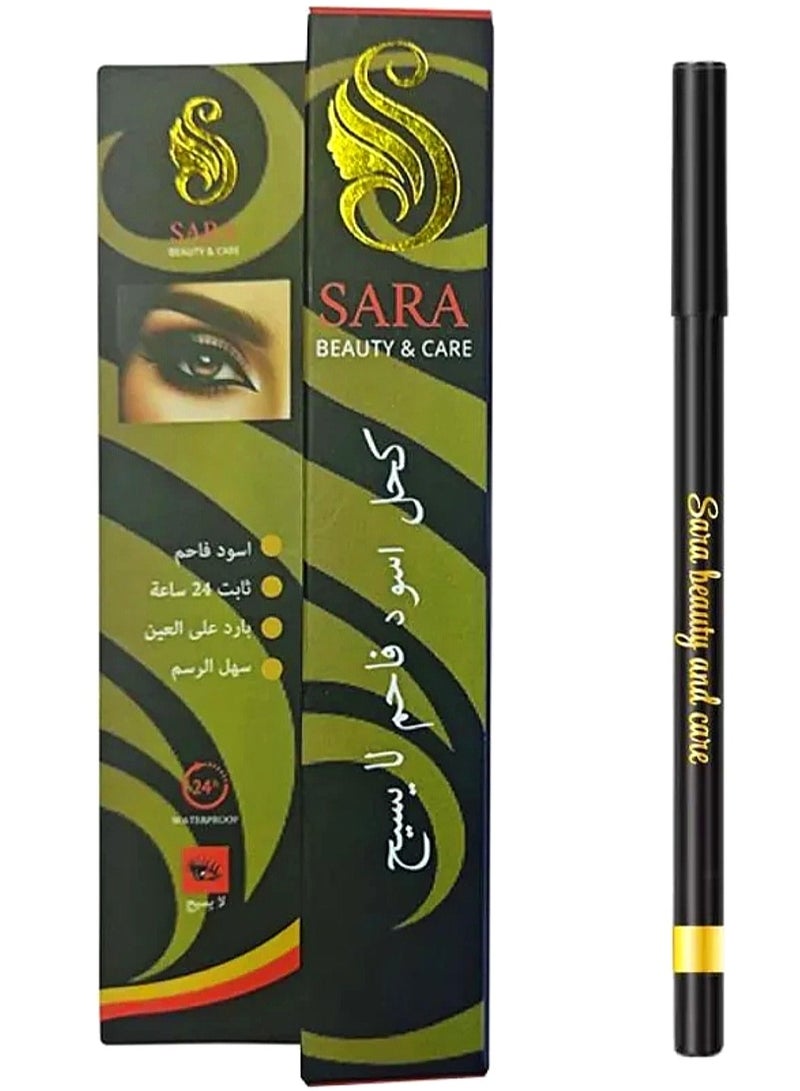 SARA BEAUTY & CARE Jet Black Kohl That Does Not Run
