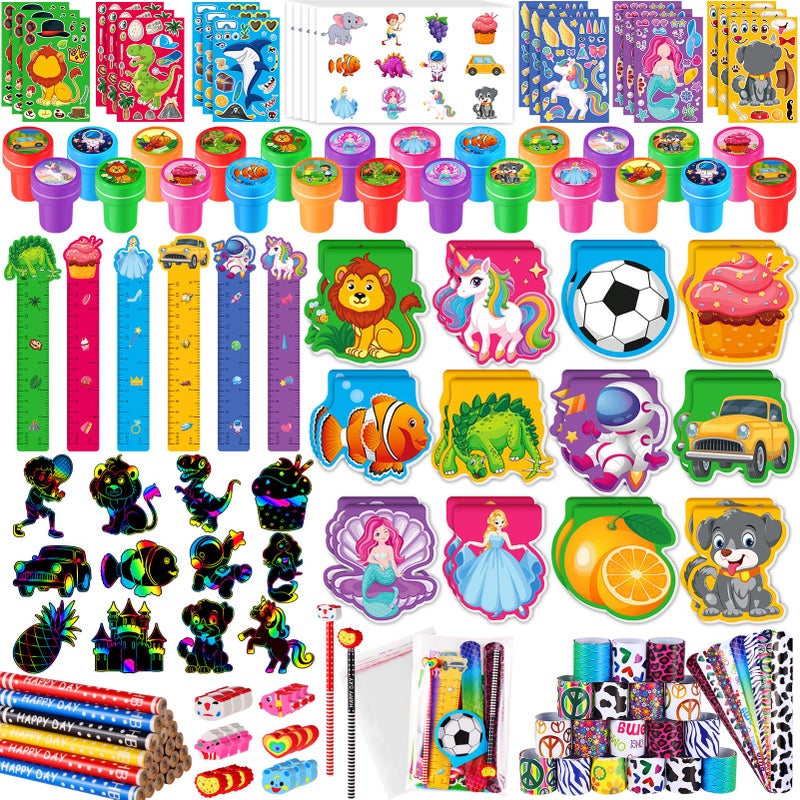 BenLouis 120Pcs Kids Party Favors Sets Stampers Pencils Stickers School Stationery Bulk for Kids 4812 Classroom Birthday Candy Goodie Bags Pinata Stuffers Rewards Gifts Supplies - Image 2