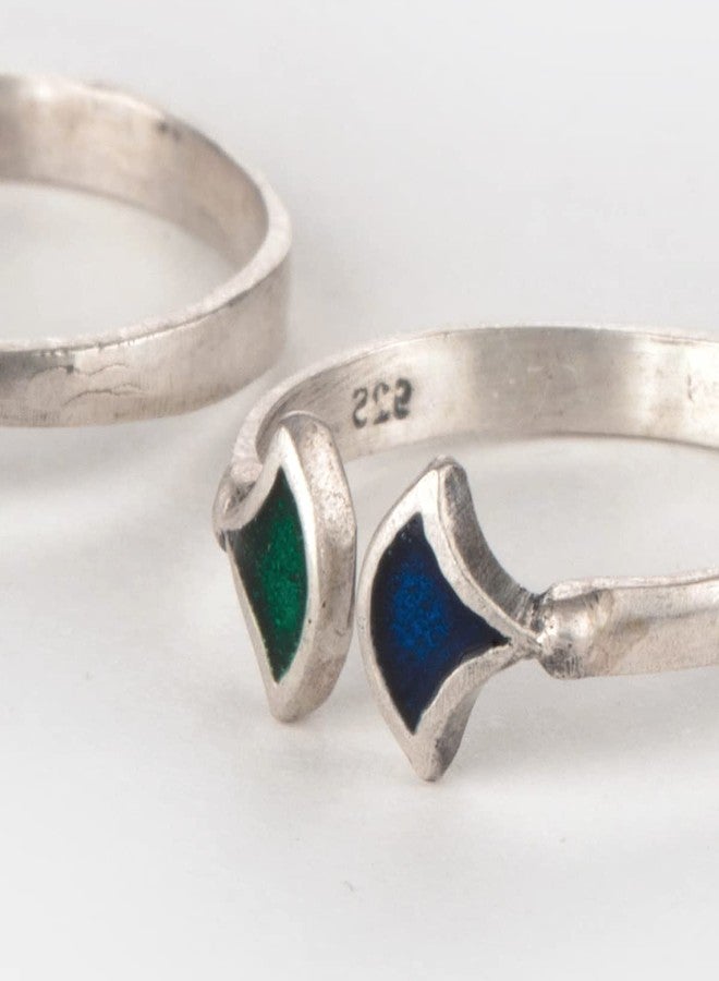 Shaya by CaratLane 925 Silver Oxidised Owning My Loud Laugh Toe Rings Gifts for Womens & Girls - Image 5