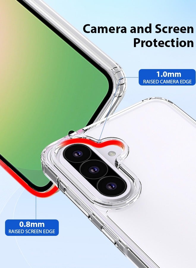 Tersely Hybrid Clear Crystal Case Compatible with Samsung Galaxy A36 5G - TPU + Polycarbonate Technology, Anti-Yellowing, Wireless Charging Compatible, Protective Case, Shockproof Bumper Cover - Image 2