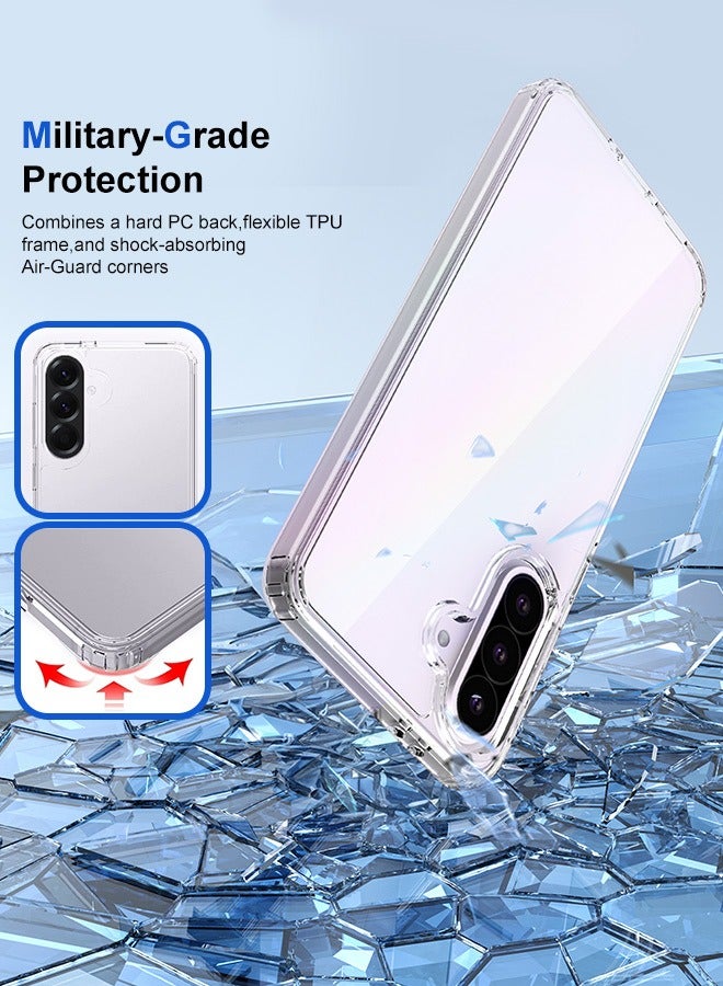 Tersely Hybrid Clear Crystal Case Compatible with Samsung Galaxy A36 5G - TPU + Polycarbonate Technology, Anti-Yellowing, Wireless Charging Compatible, Protective Case, Shockproof Bumper Cover - Image 3